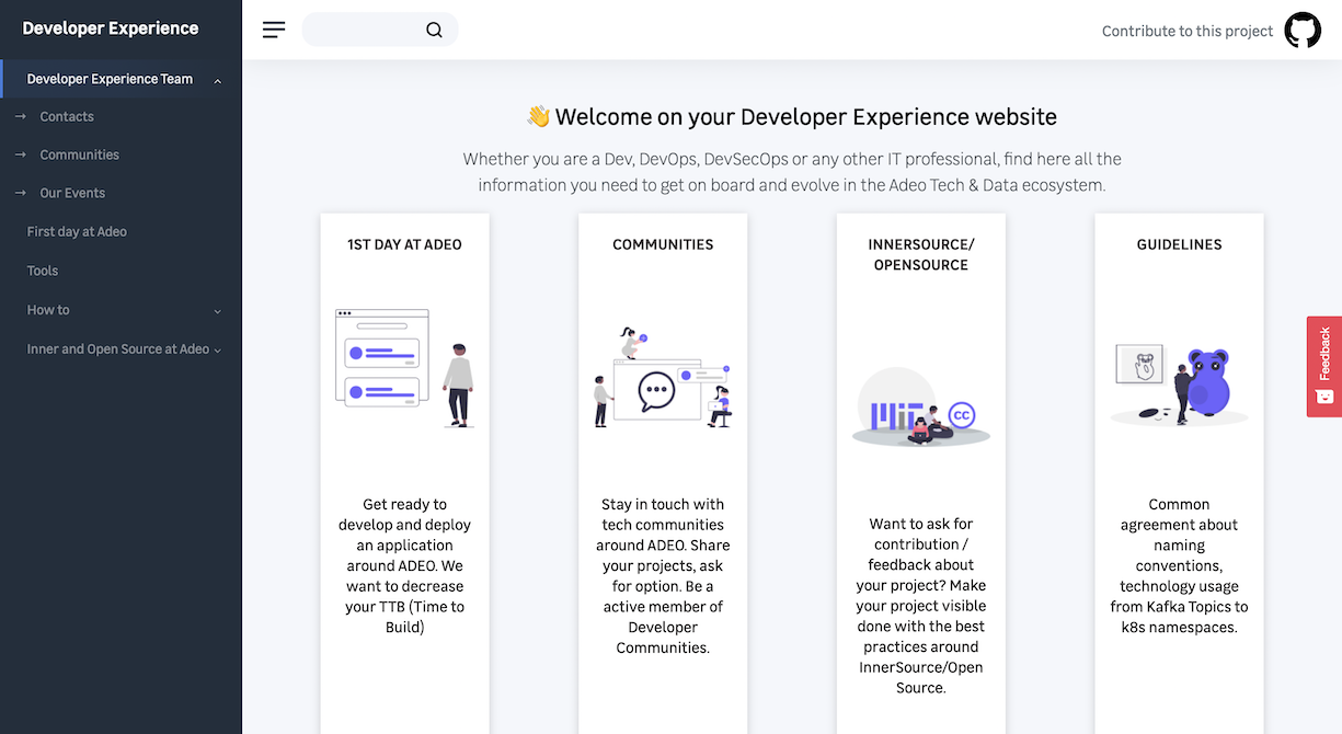 Developer Experience website